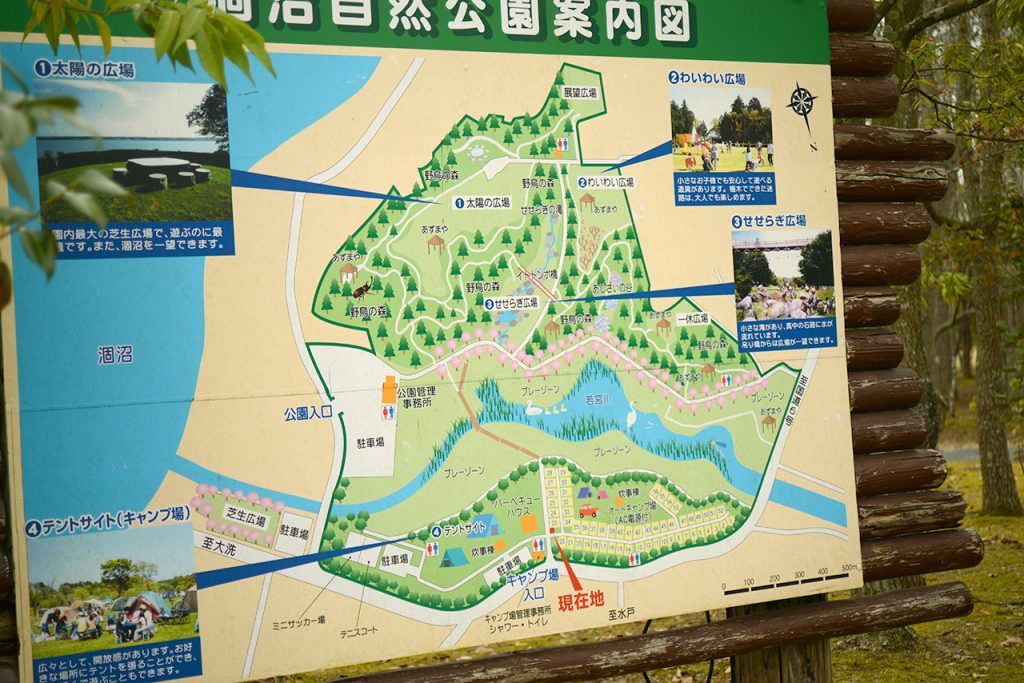 涸沼自然公園キャンプ場-場内マップ